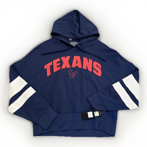 Houston Texans Hoodie Womens XXL x Junk Food Double-Sided Graphic Sweatshirt - Picture 1 of 6